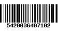 Código de Barras 5420036407102