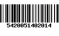 Código de Barras 5420051402014