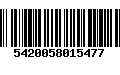 Código de Barras 5420058015477