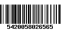 Código de Barras 5420058026565