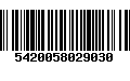 Código de Barras 5420058029030