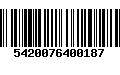 Código de Barras 5420076400187