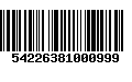 Código de Barras 54226381000999