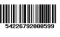 Código de Barras 54226792000599