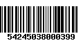 Código de Barras 54245038000399