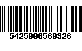 Código de Barras 5425000560326