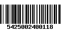 Código de Barras 5425002400118