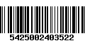 Código de Barras 5425002403522