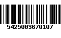 Código de Barras 5425003670107