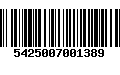 Código de Barras 5425007001389