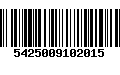 Código de Barras 5425009102015