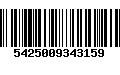 Código de Barras 5425009343159