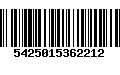 Código de Barras 5425015362212