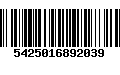 Código de Barras 5425016892039