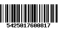 Código de Barras 5425017600817