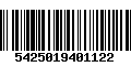 Código de Barras 5425019401122