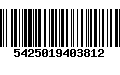 Código de Barras 5425019403812