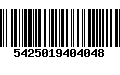 Código de Barras 5425019404048