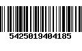 Código de Barras 5425019404185