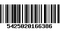 Código de Barras 5425020166386