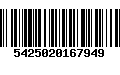 Código de Barras 5425020167949