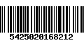 Código de Barras 5425020168212