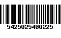 Código de Barras 5425025400225