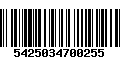 Código de Barras 5425034700255