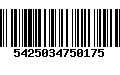 Código de Barras 5425034750175