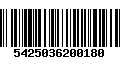 Código de Barras 5425036200180