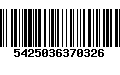 Código de Barras 5425036370326