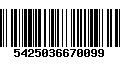 Código de Barras 5425036670099