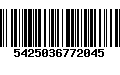Código de Barras 5425036772045