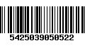 Código de Barras 5425039050522