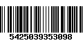 Código de Barras 5425039353098