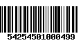 Código de Barras 54254501000499