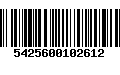 Código de Barras 5425600102612