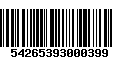 Código de Barras 54265393000399