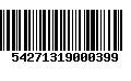 Código de Barras 54271319000399