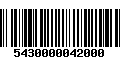 Código de Barras 5430000042000