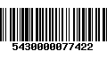 Código de Barras 5430000077422