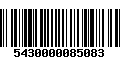 Código de Barras 5430000085083