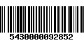 Código de Barras 5430000092852