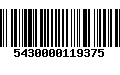 Código de Barras 5430000119375