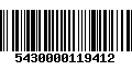 Código de Barras 5430000119412