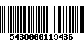 Código de Barras 5430000119436