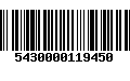 Código de Barras 5430000119450