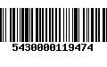 Código de Barras 5430000119474