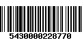 Código de Barras 5430000228770