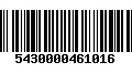 Código de Barras 5430000461016